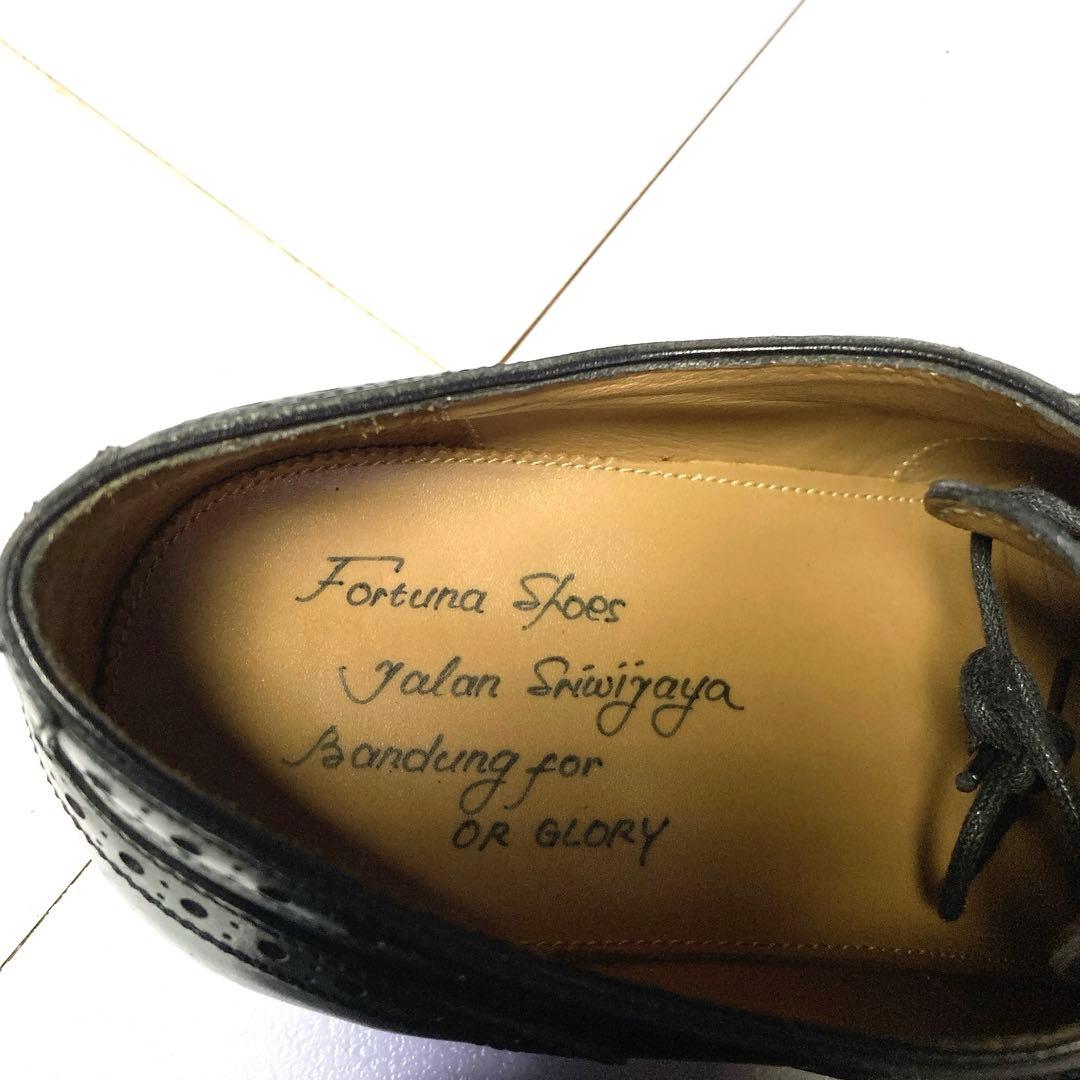 名作 ジャランスリワヤ ビジネスシューズ 本革 ウィングチップ 黒 9 27.5