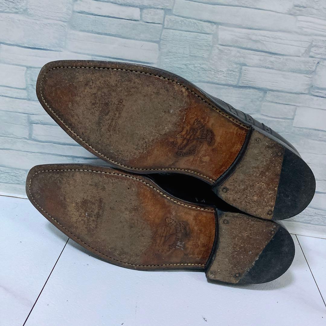 名作 ジャランスリワヤ ビジネスシューズ 本革 ウィングチップ 黒 9 27.5