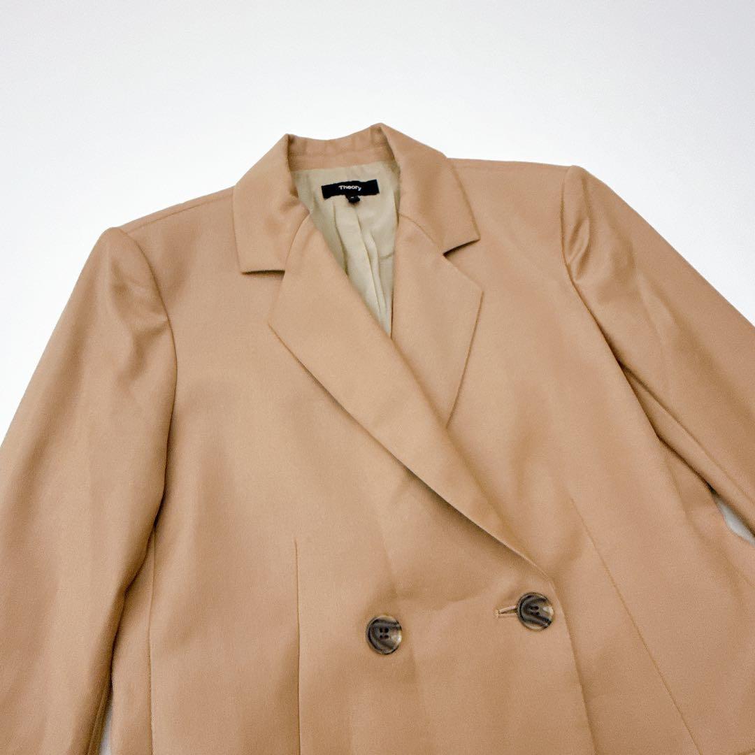 23AW theory ダブル ジャケット Sleek Flannel Slim