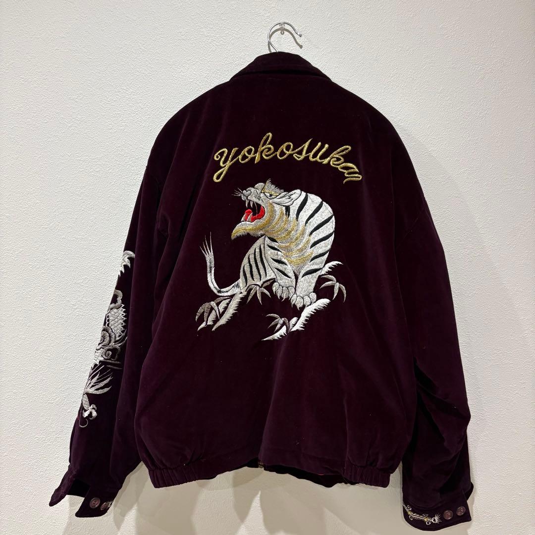 値下げ可能　BOURBON HOUSE ベロアスタジャン00s 刺繍