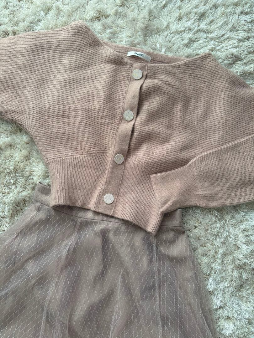（美品）スナイデル♡カーデ×チュールスカートセット