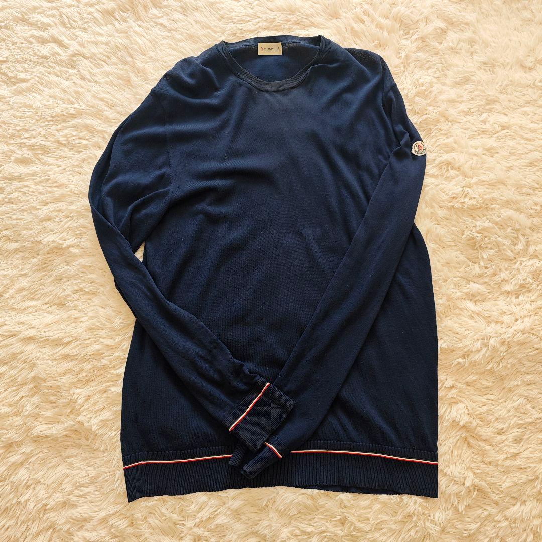 ☆美品☆MONCLER モンクレール ニット サイズXXL 紺 正規