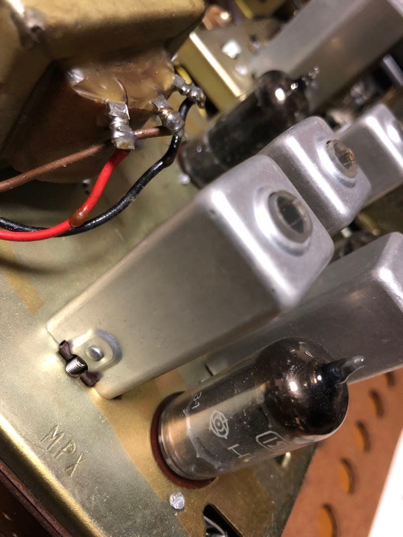 1960年代 日立Hi-Fi ステレオラジオからの取出し真空管アンプ　動作未確認