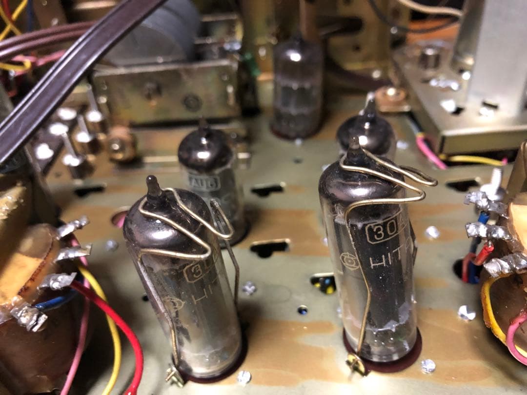 1960年代 日立Hi-Fi ステレオラジオからの取出し真空管アンプ　動作未確認
