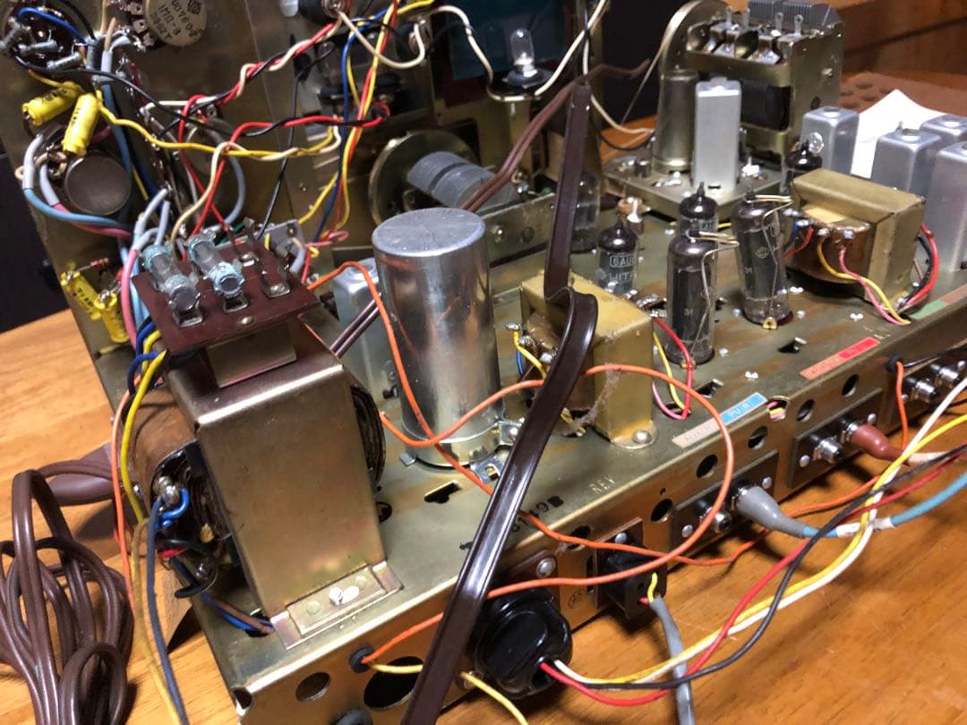 1960年代 日立Hi-Fi ステレオラジオからの取出し真空管アンプ　動作未確認