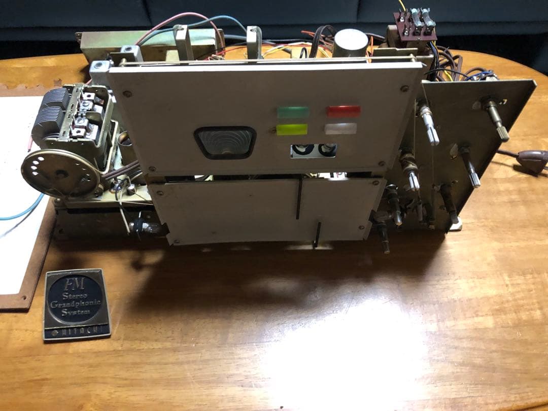 1960年代 日立Hi-Fi ステレオラジオからの取出し真空管アンプ　動作未確認