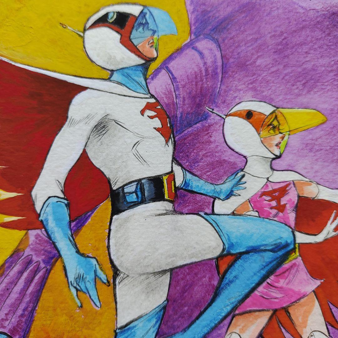 ガッチャマン　ガッチャマン達　肉筆原画