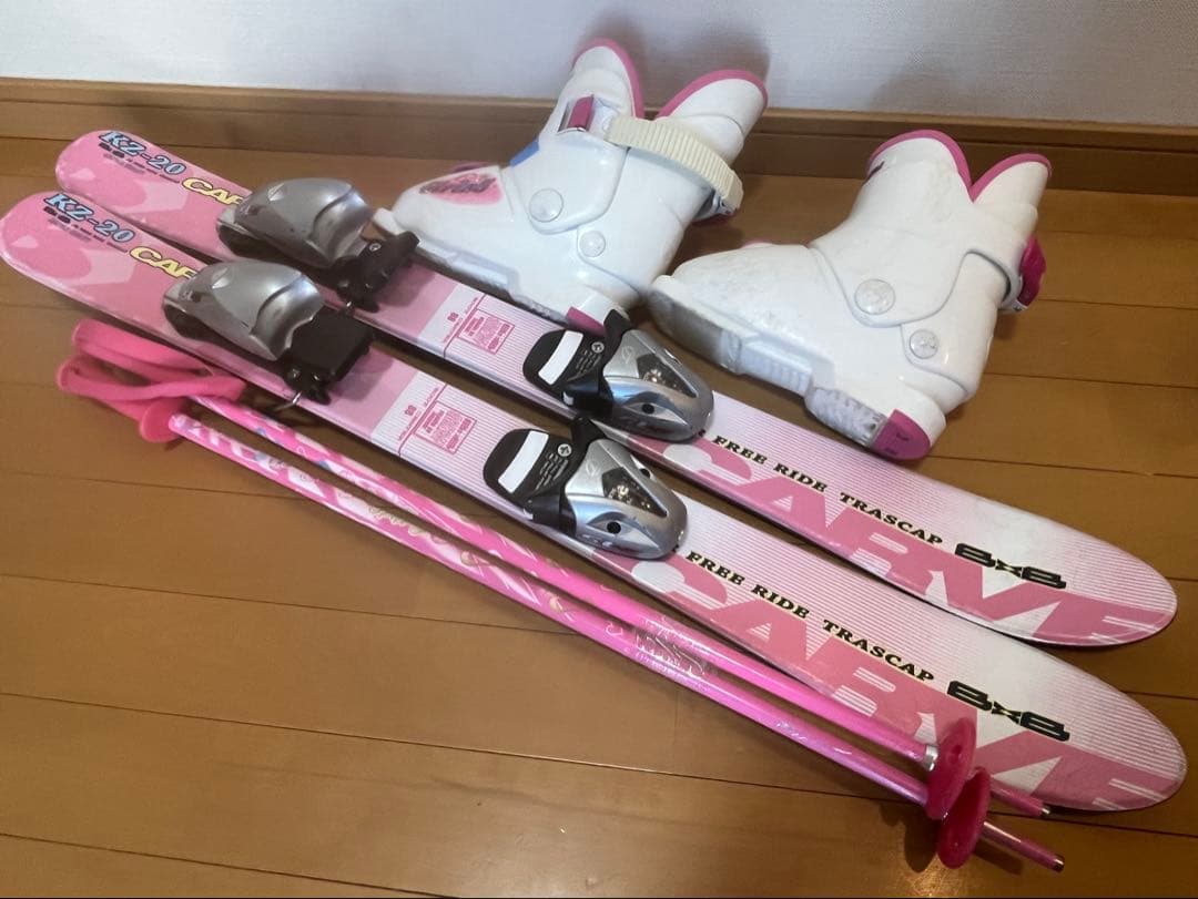美品 ジュニア用スキー&ウェアフルセット身長85〜120cmくらいのお子様向け