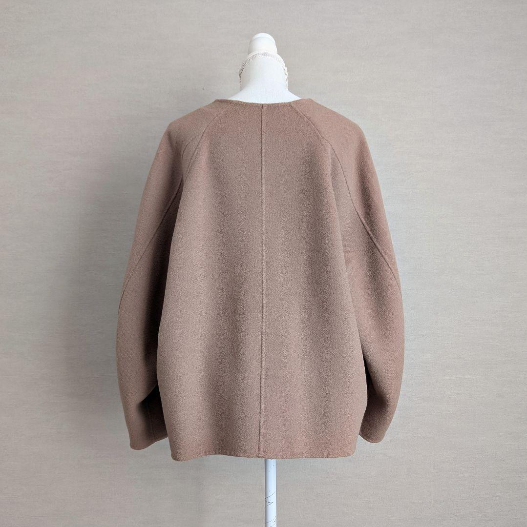 Spick and Span ビーバーストール付きセットコート ノーカラーコート