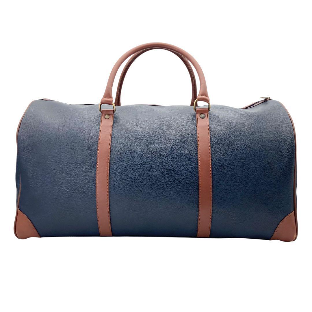 良品848 バーバリー 2way ボストンバッグ 大容量 ネイビー ヴィンテージ