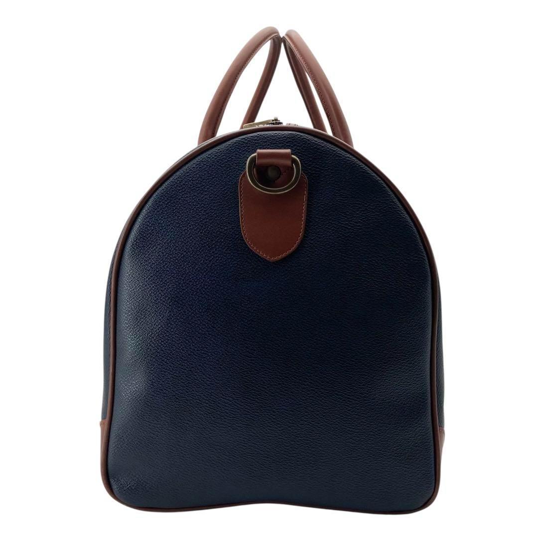 良品848 バーバリー 2way ボストンバッグ 大容量 ネイビー ヴィンテージ