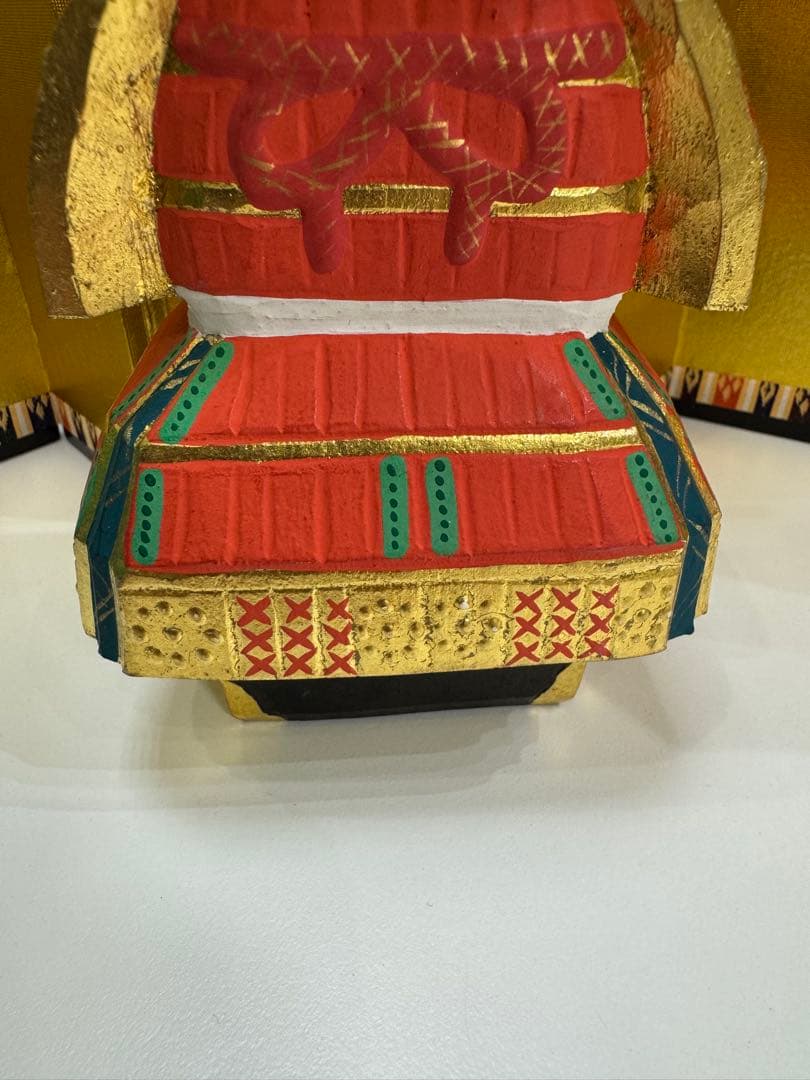 奈良 一刀彫　具足　神泉作　ヴィンテージ　五月人形