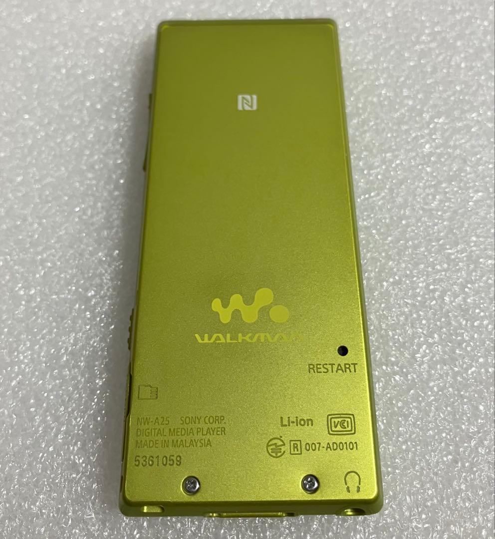 【バッテリー良好】　ソニー　ウォークマン　NW-A25 16GB ライムイエロー