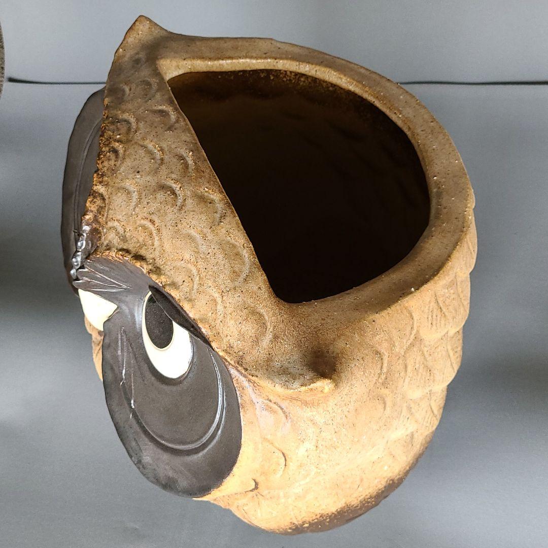 ai 信楽焼 ドデカふくろう傘立て 高さ４６cm