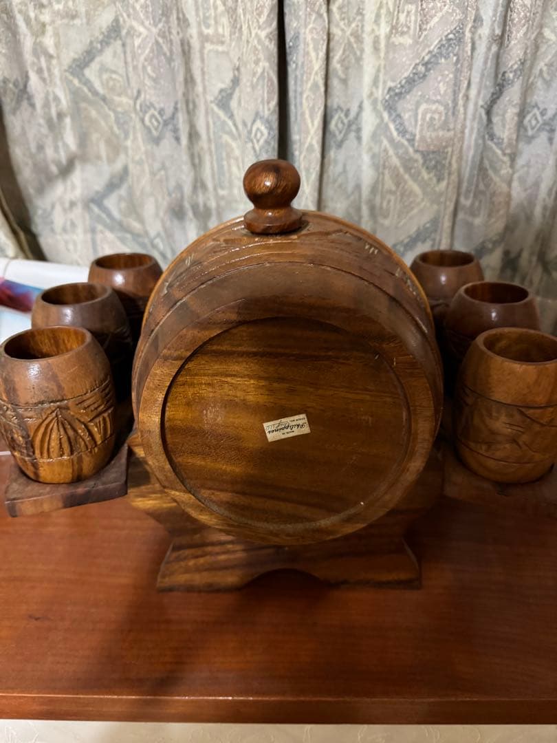 ハワイ　ウイスキーバレルセット　木樽　ミニチュア