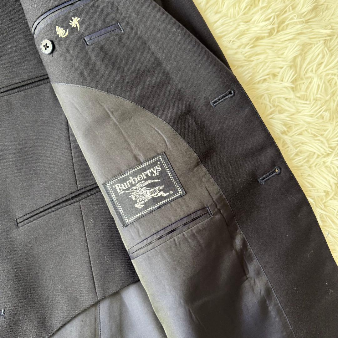 【3ピース】最高級 BURBERRY セットアップスーツ ネイビー165 AB4