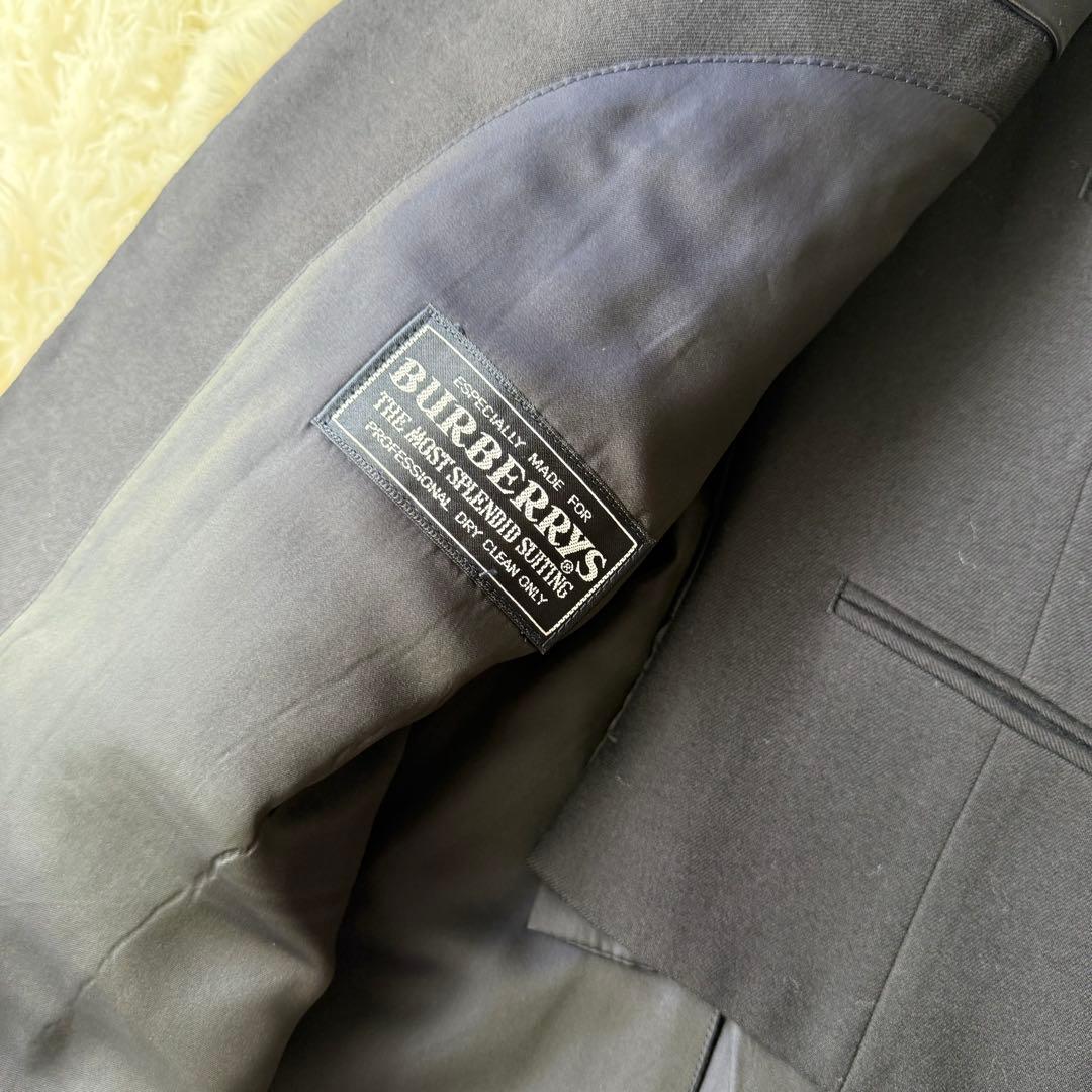 【3ピース】最高級 BURBERRY セットアップスーツ ネイビー165 AB4