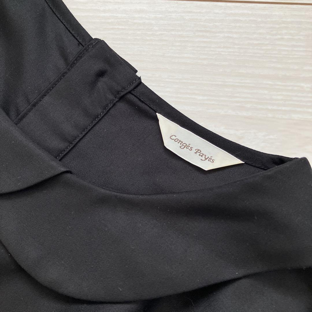 コンジェペイエ アデュートリテス 丸襟 Aライン フレア ロング ワンピース