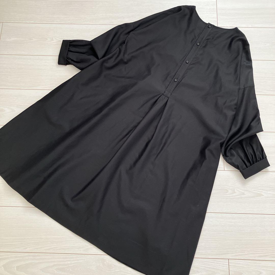 コンジェペイエ アデュートリテス 丸襟 Aライン フレア ロング ワンピース