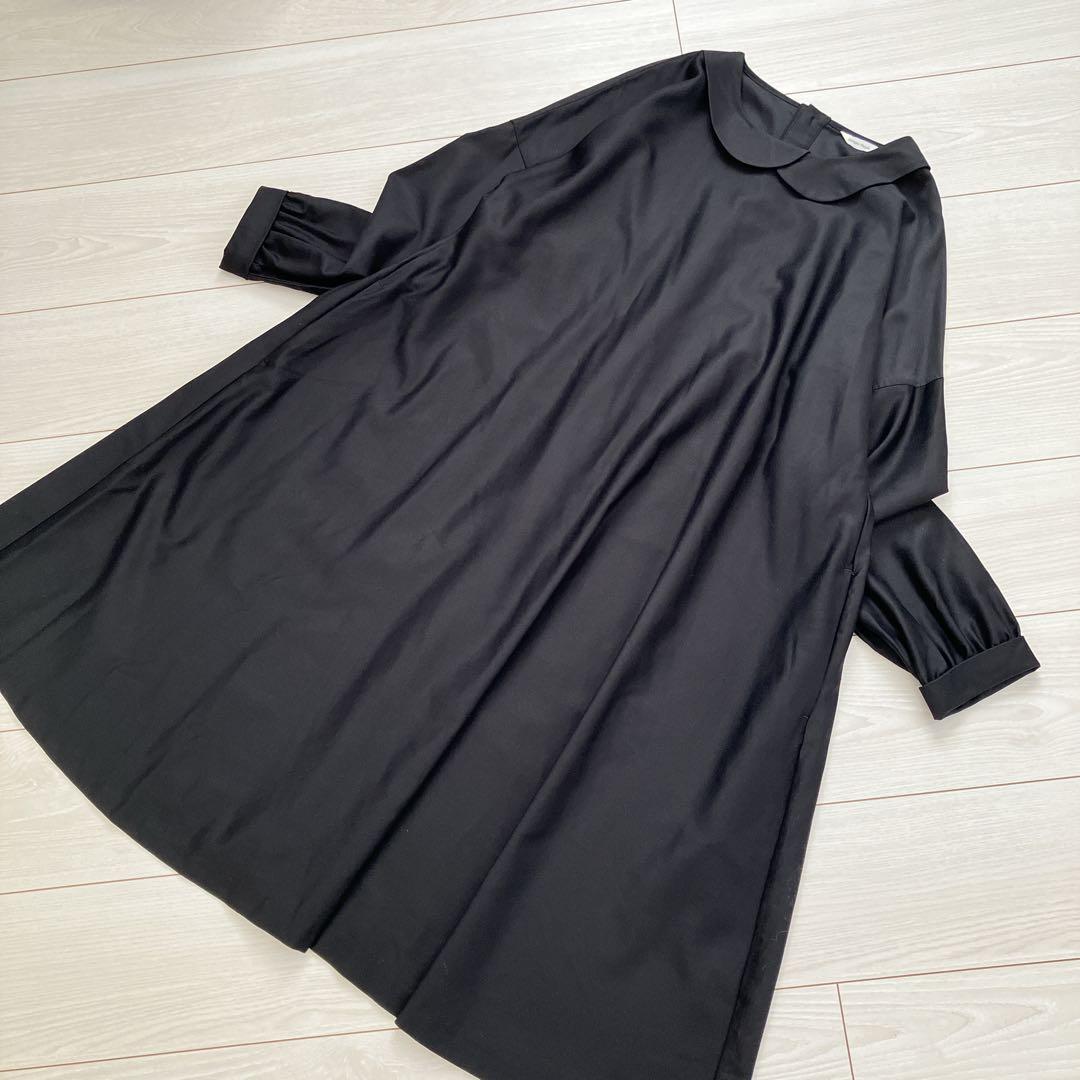 コンジェペイエ アデュートリテス 丸襟 Aライン フレア ロング ワンピース