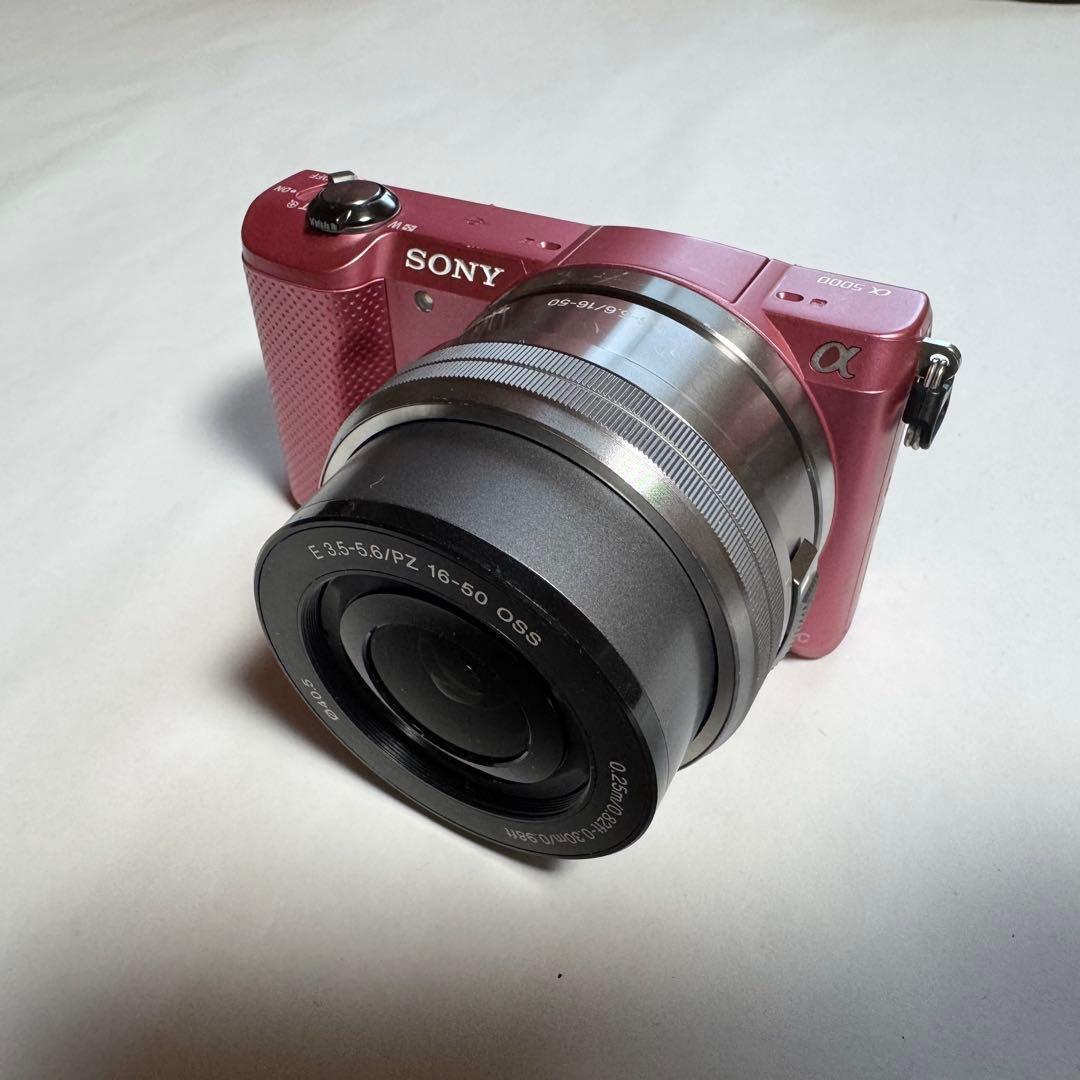 【ジャンク】SONY ミラーレス一眼カメラ α5000 ピンク