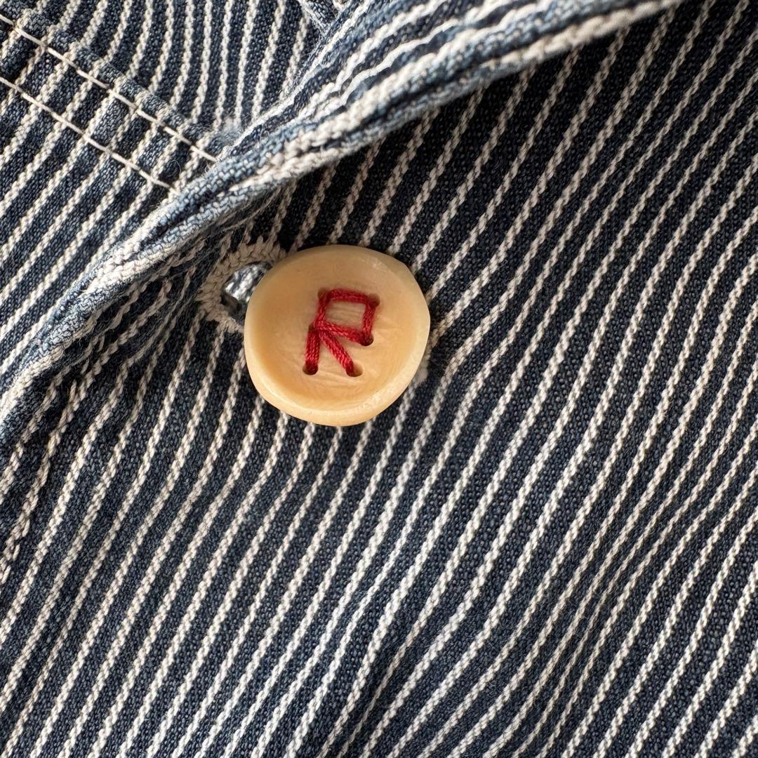 希少✨45rpm ヒッコリーストライプ ワークカバーオールジャケット 3