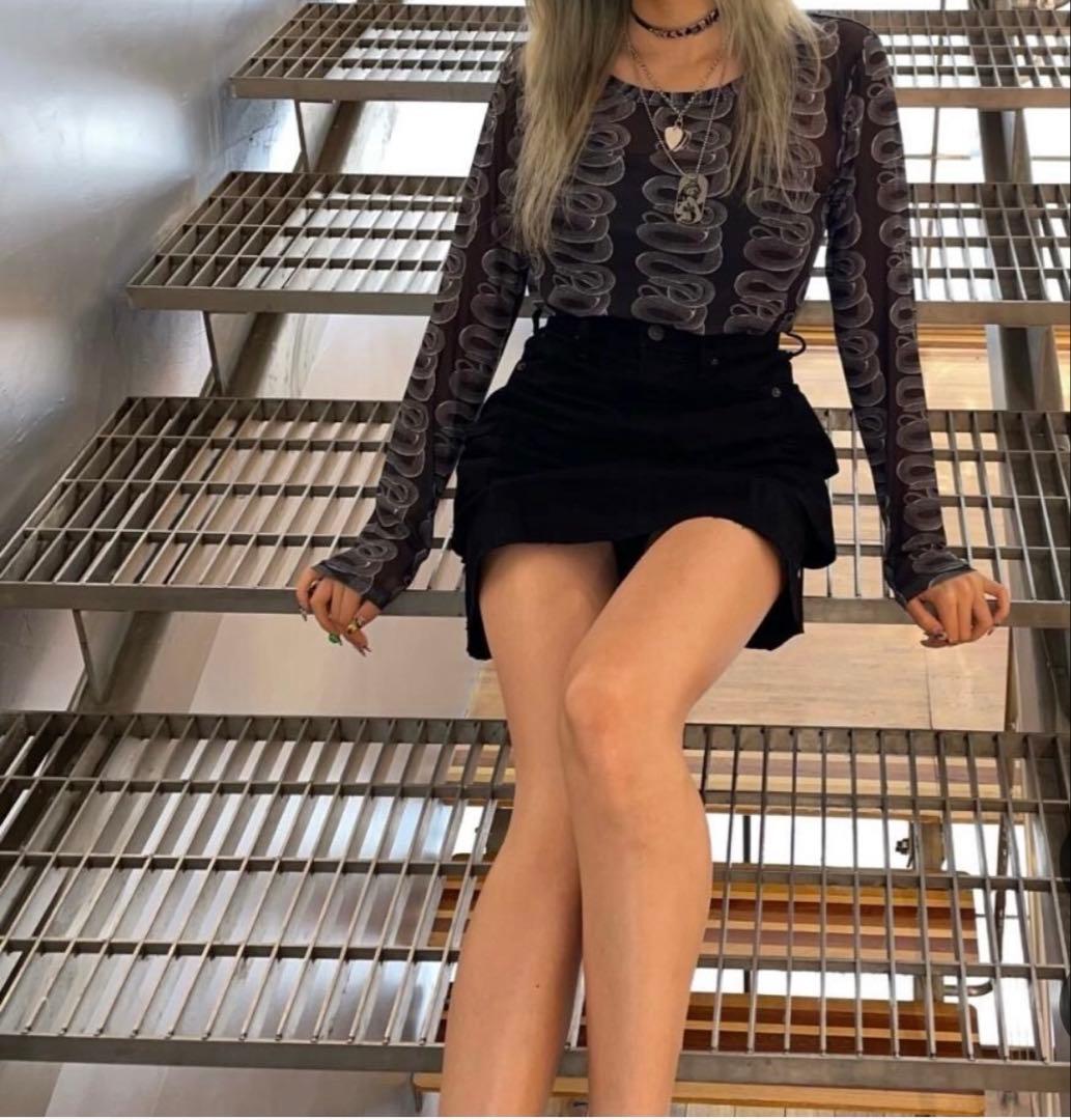 【新品タグ付き】HYS SNAKE LOOP柄 Tシャツ スネーク 蛇 総柄