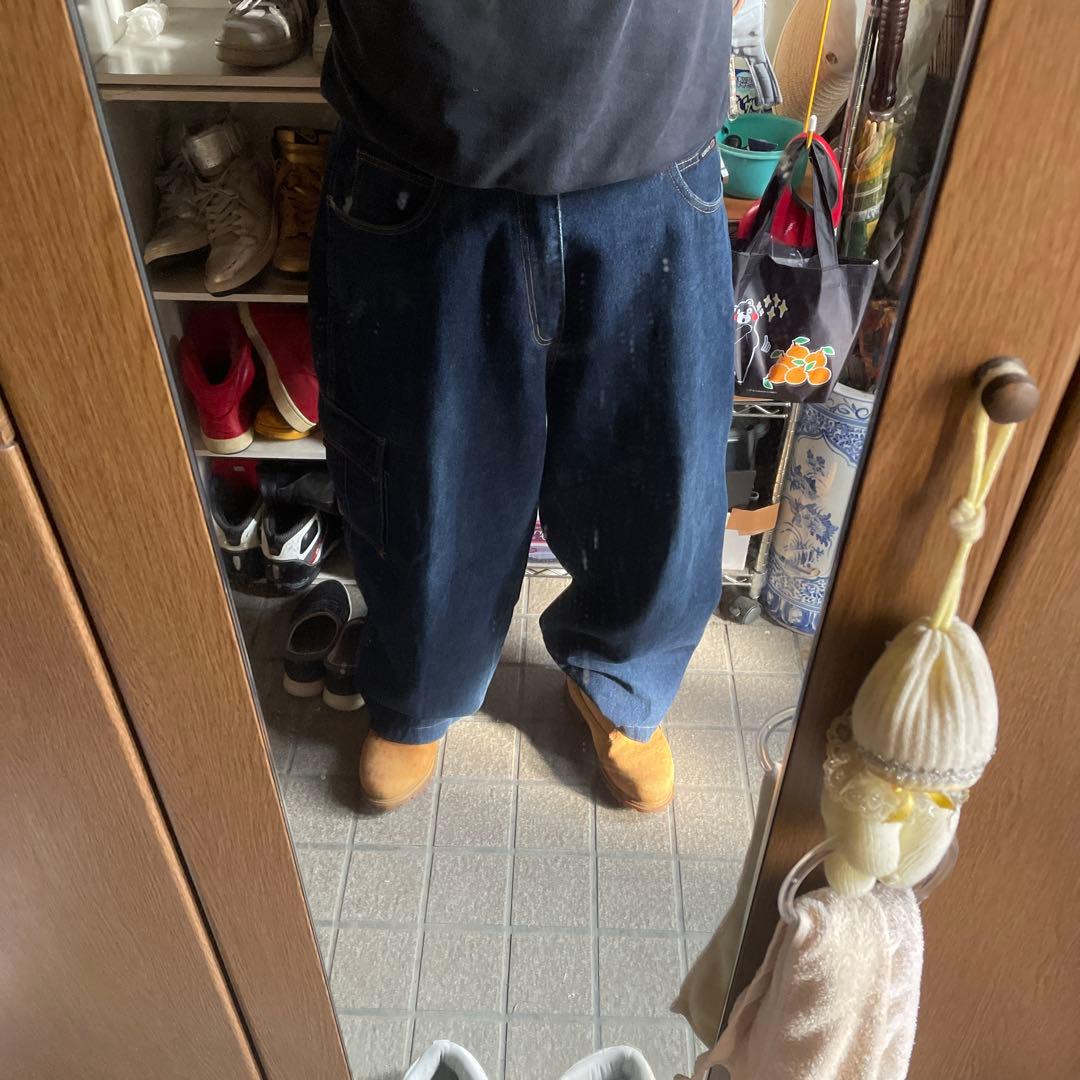FUBU フブ　 激レア❗️ワイドカーゴパンツ　ウエスト36 激太ジーンズ　デニム