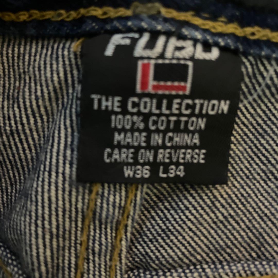 FUBU フブ　 激レア❗️ワイドカーゴパンツ　ウエスト36 激太ジーンズ　デニム