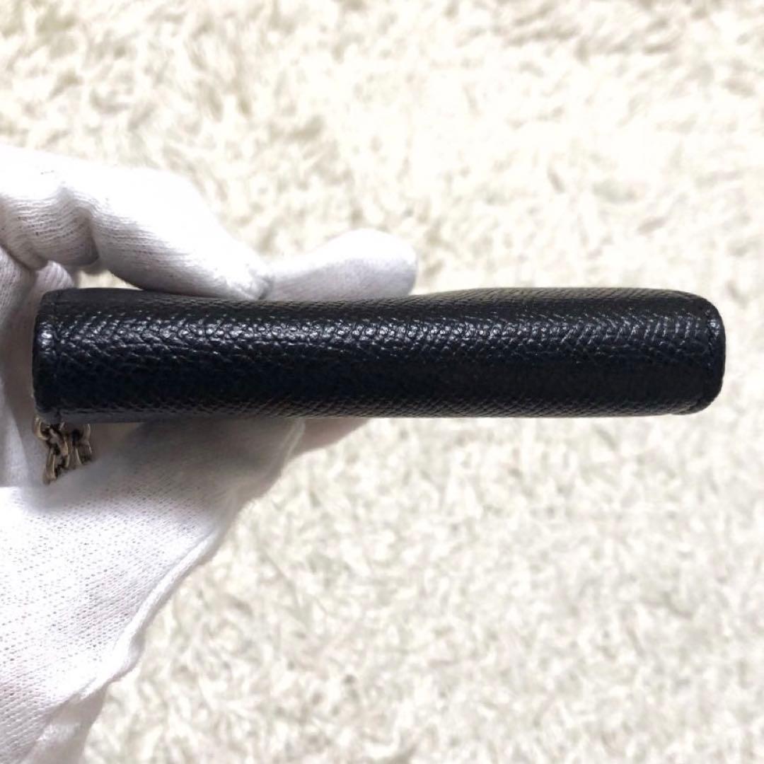 未使用✨ブルガリ レザー　6連 キーケース ロゴ　チェーン付　ブラック メンズ