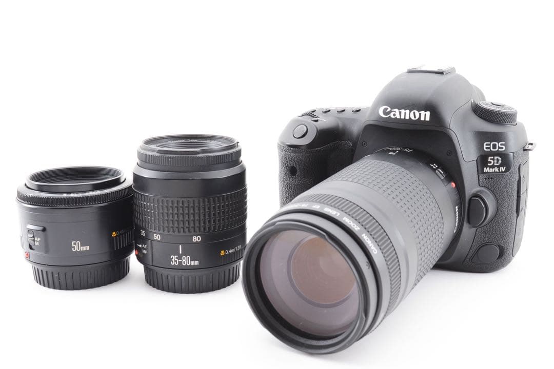 保証付/一眼レフカメラCanon EOS 5D Mark IVリプルレンズセット