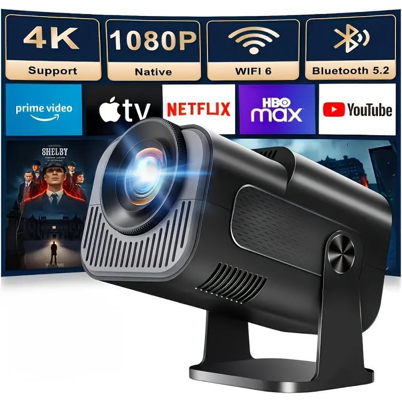 フォロー割【新品】WiFi 6 搭載 4K 対応 ミニプロジェクター