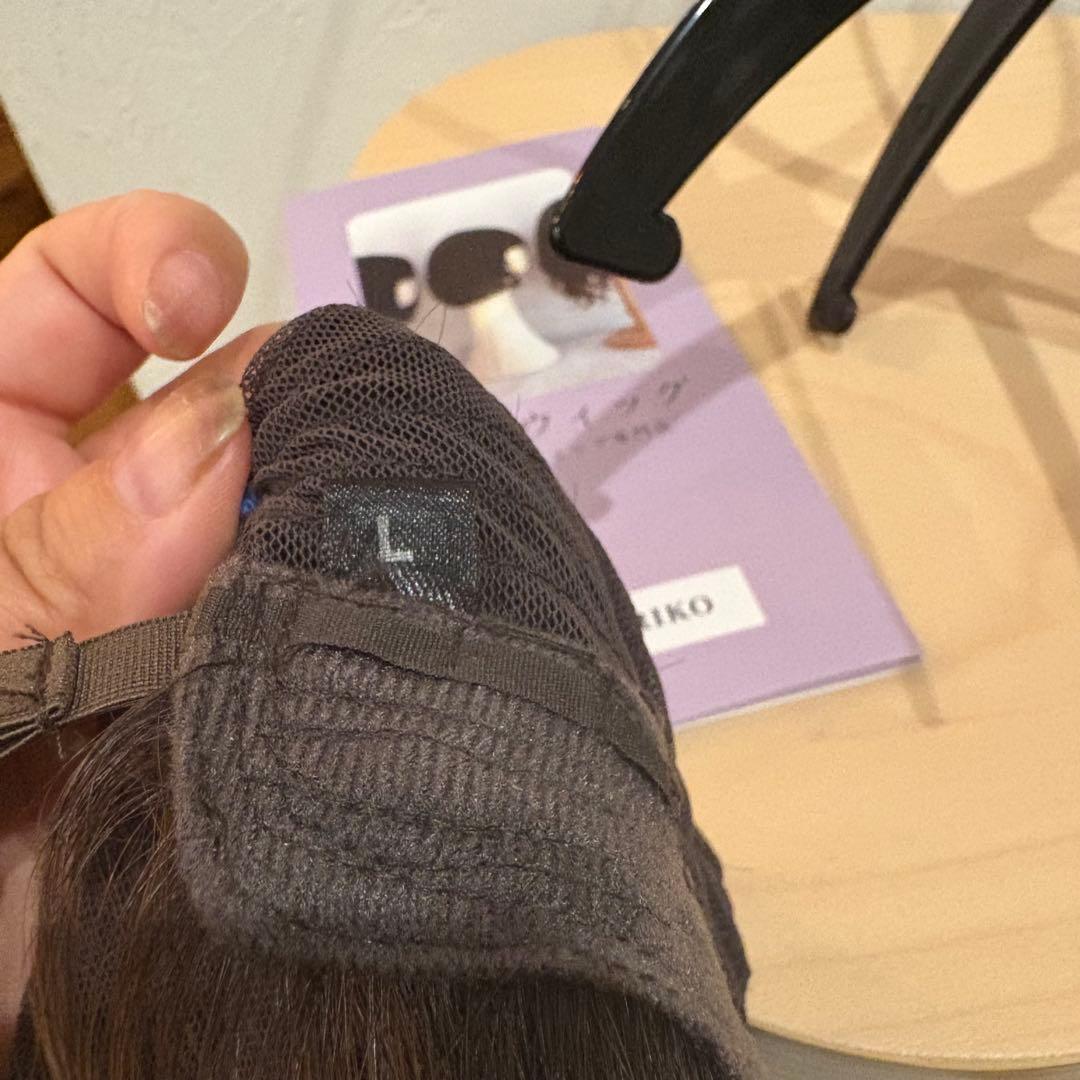 未使用未カット百合子 3DィッグサイズLプリンマロン 30cm 冷感キャップ付