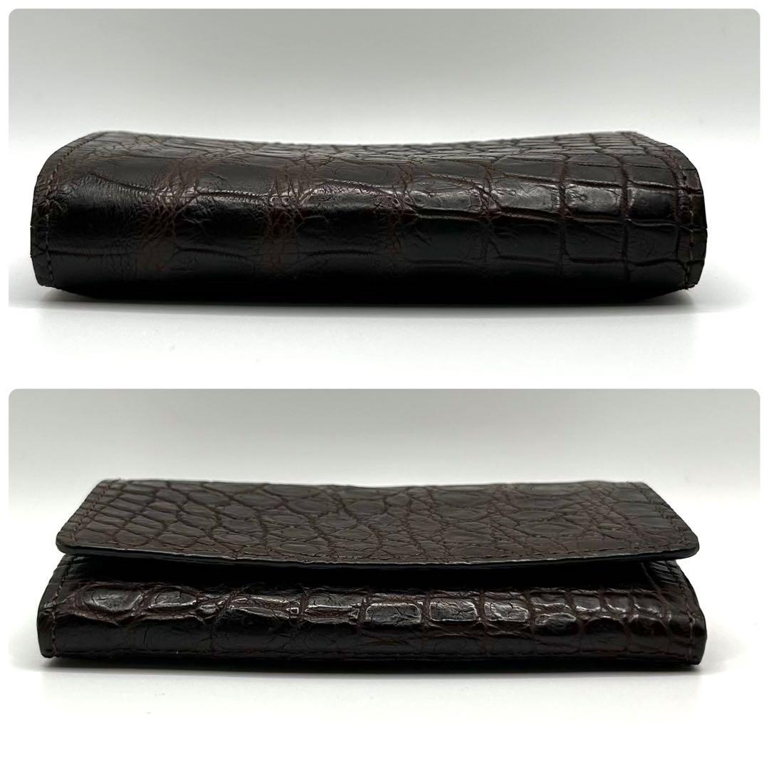 新品 未使用品✨ ペッレモルビダ　名刺入れ　クロコ型押し　リアルレザー