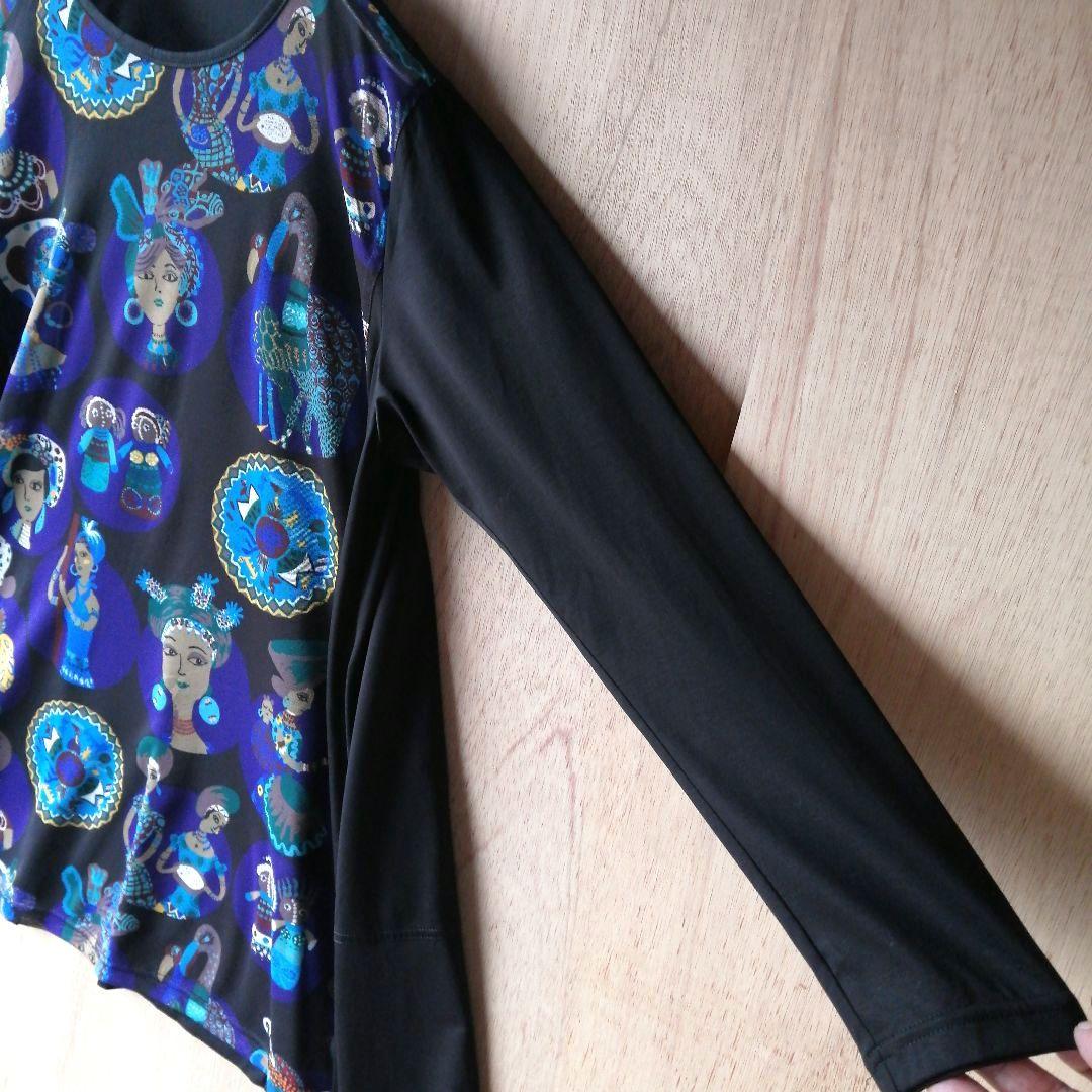 新品　トクコプルミエヴォル　にぎやかズールー族　シンメトリー　チュニック