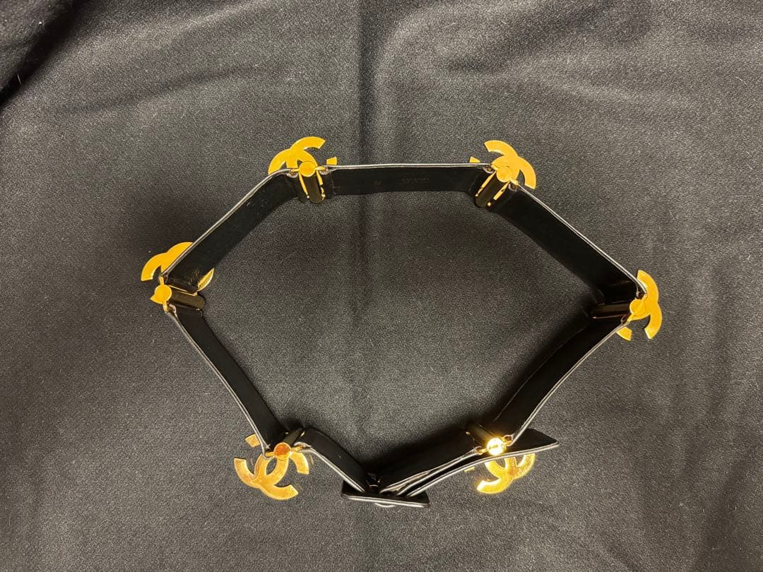 ⭐️希少【超美品】CHANEL ベルト　ゴールドCCマークスイング