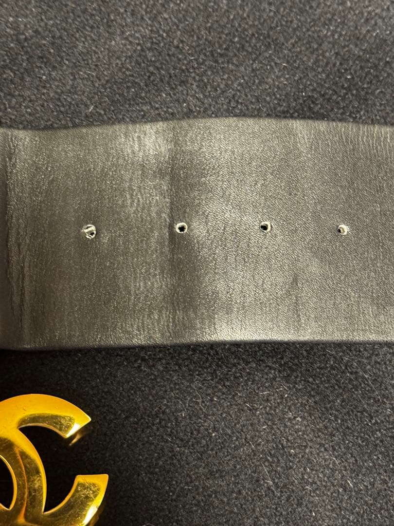 ⭐️希少【超美品】CHANEL ベルト　ゴールドCCマークスイング