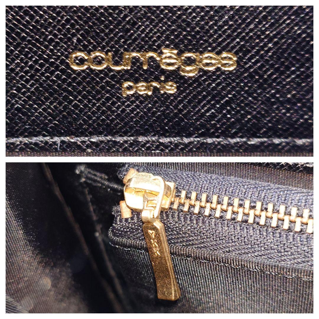 ✨courrèges クレージュ ハンドバッグ フォーマル ブラック ハート金具