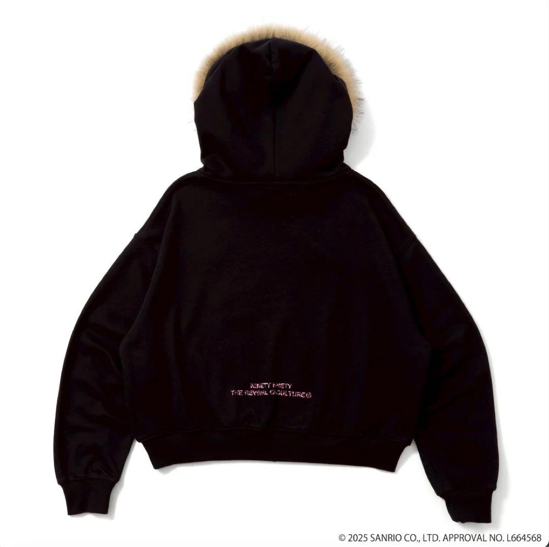 9090 girl ×HELLO KITTY 90 Logo Fur Zip M