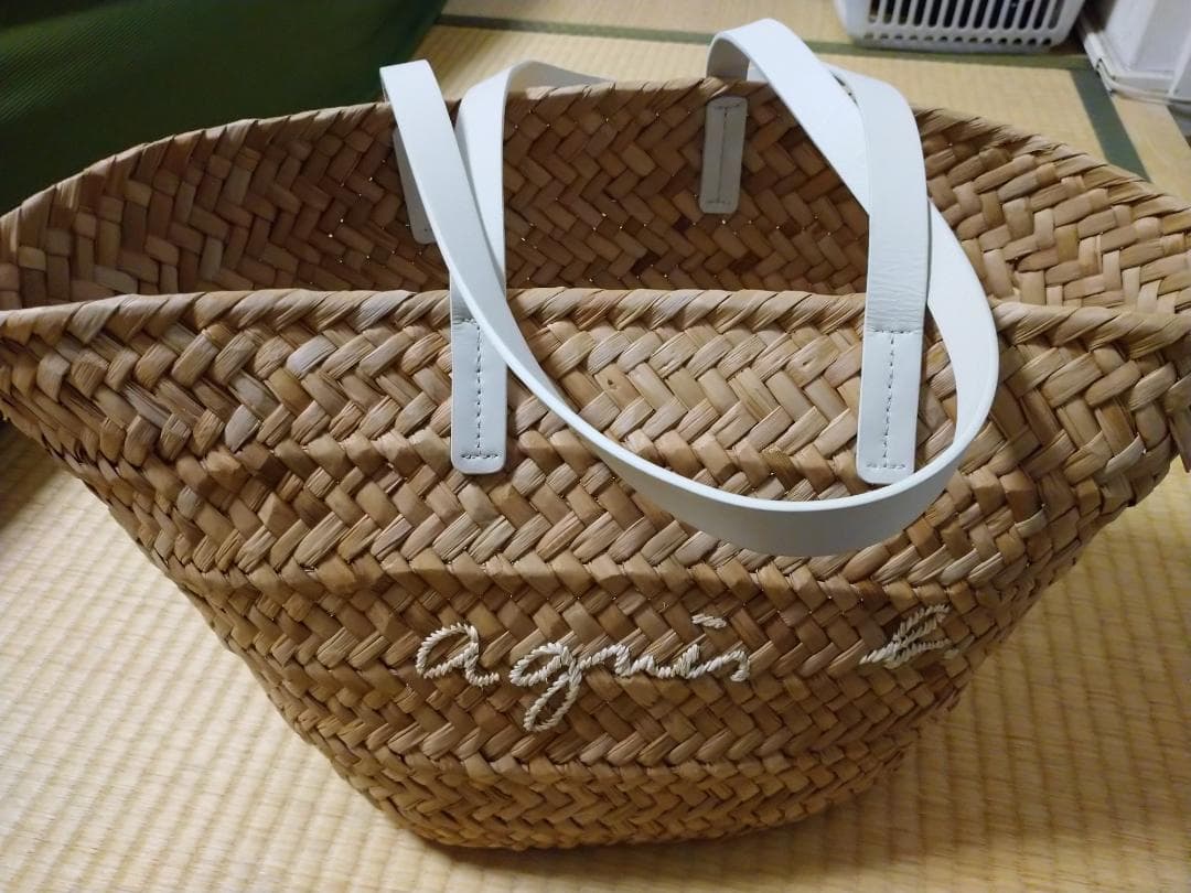 送料込【アニエスベー ボヤージュ】かごバッグQAX01-02