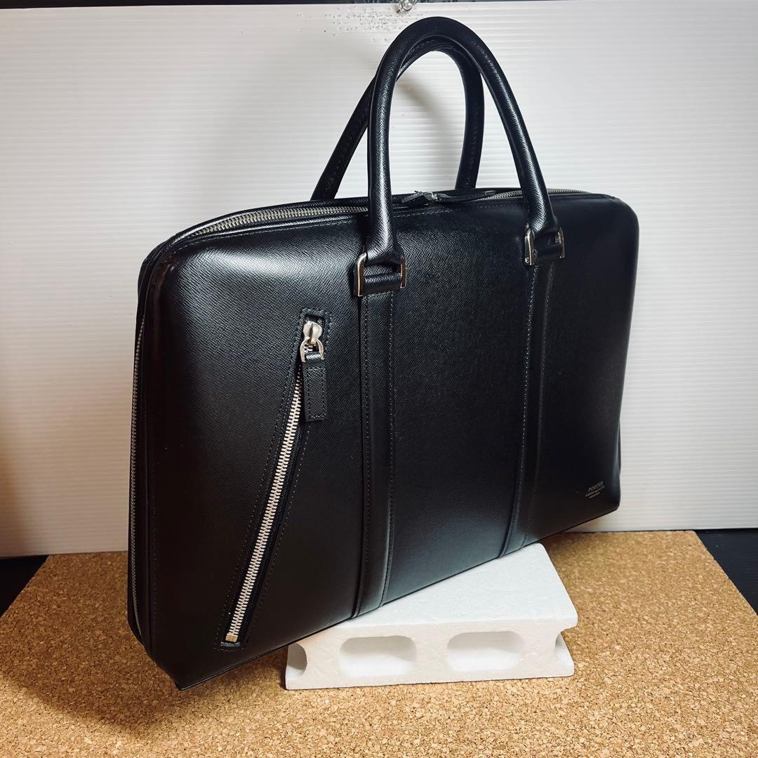 美品PORTERアベニューブリーフケース／ビジネスバッグ吉田カバン／牛革