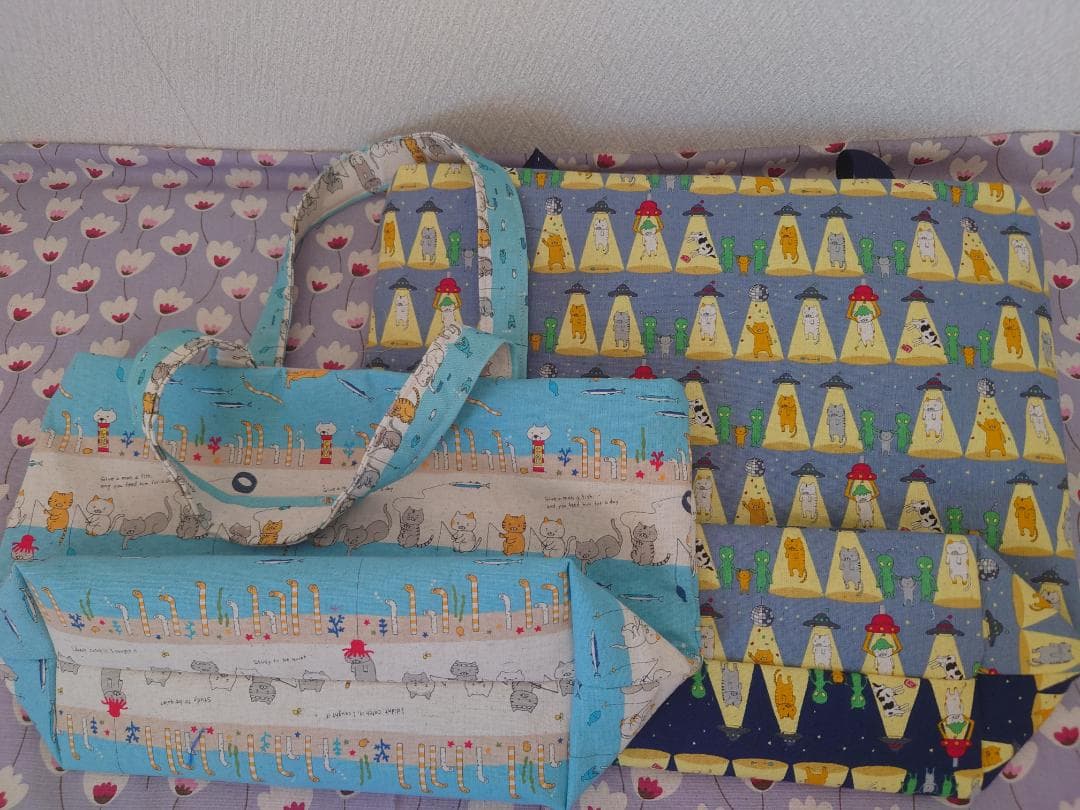 【チャッピー】 猫柄　トートバック＆リュックset