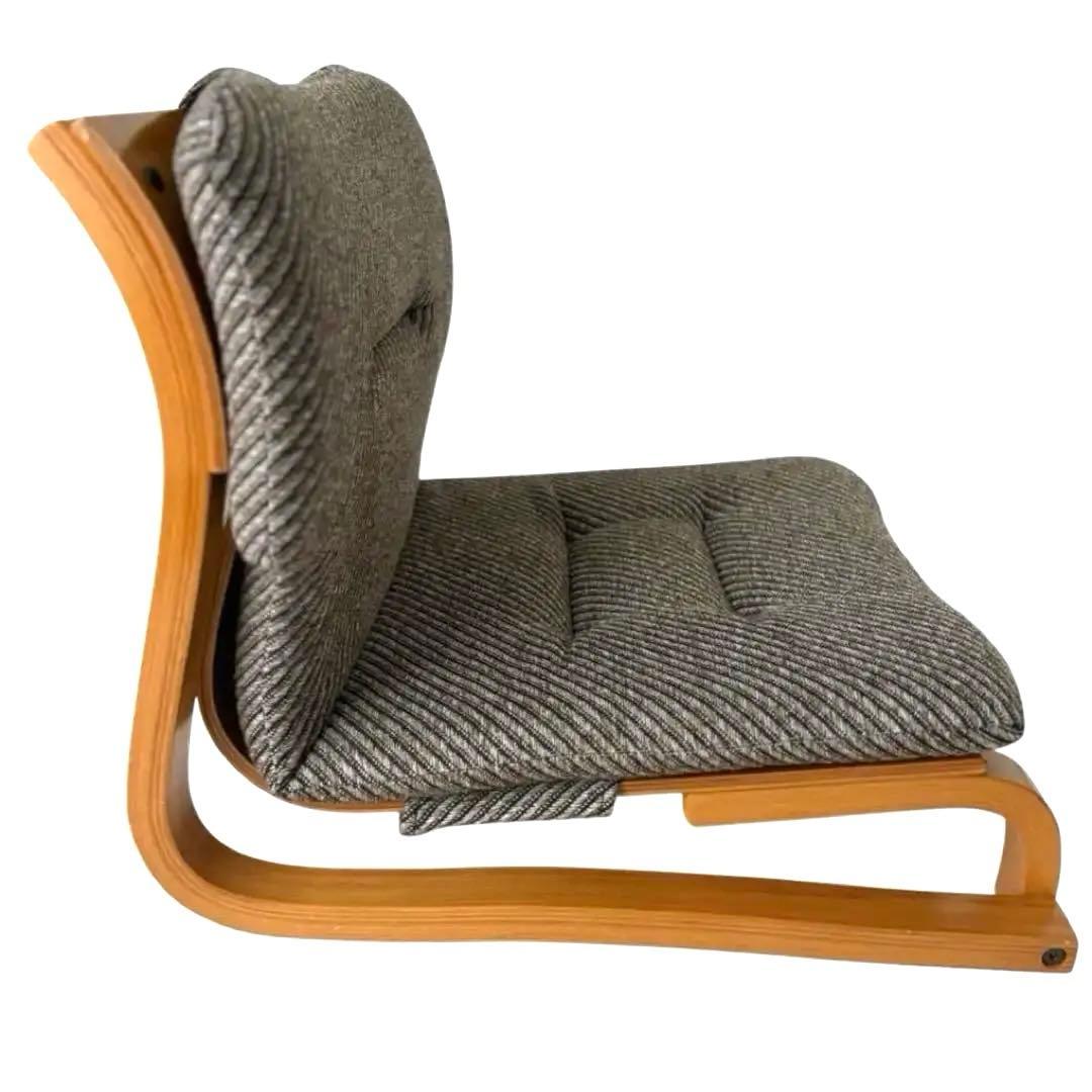 希少✨ 徳島県立工業技術センター 新日本木工 曲木 低座椅子 胡坐楽座椅子