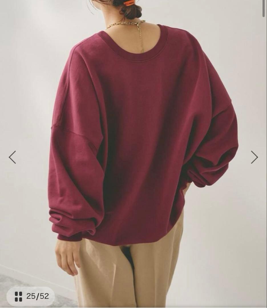 スピックアンドスパン　バーガンディ 長袖トレーナー フリーサイズ