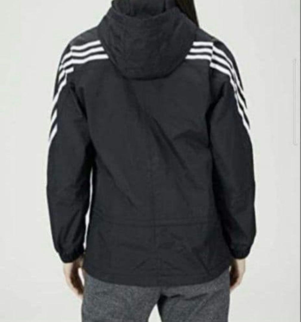 アディダス　裏起毛　ウインドブレーカー上下　ブラック　レディースM 新品未使用