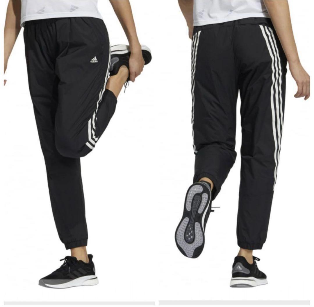 アディダス　裏起毛　ウインドブレーカー上下　ブラック　レディースM 新品未使用