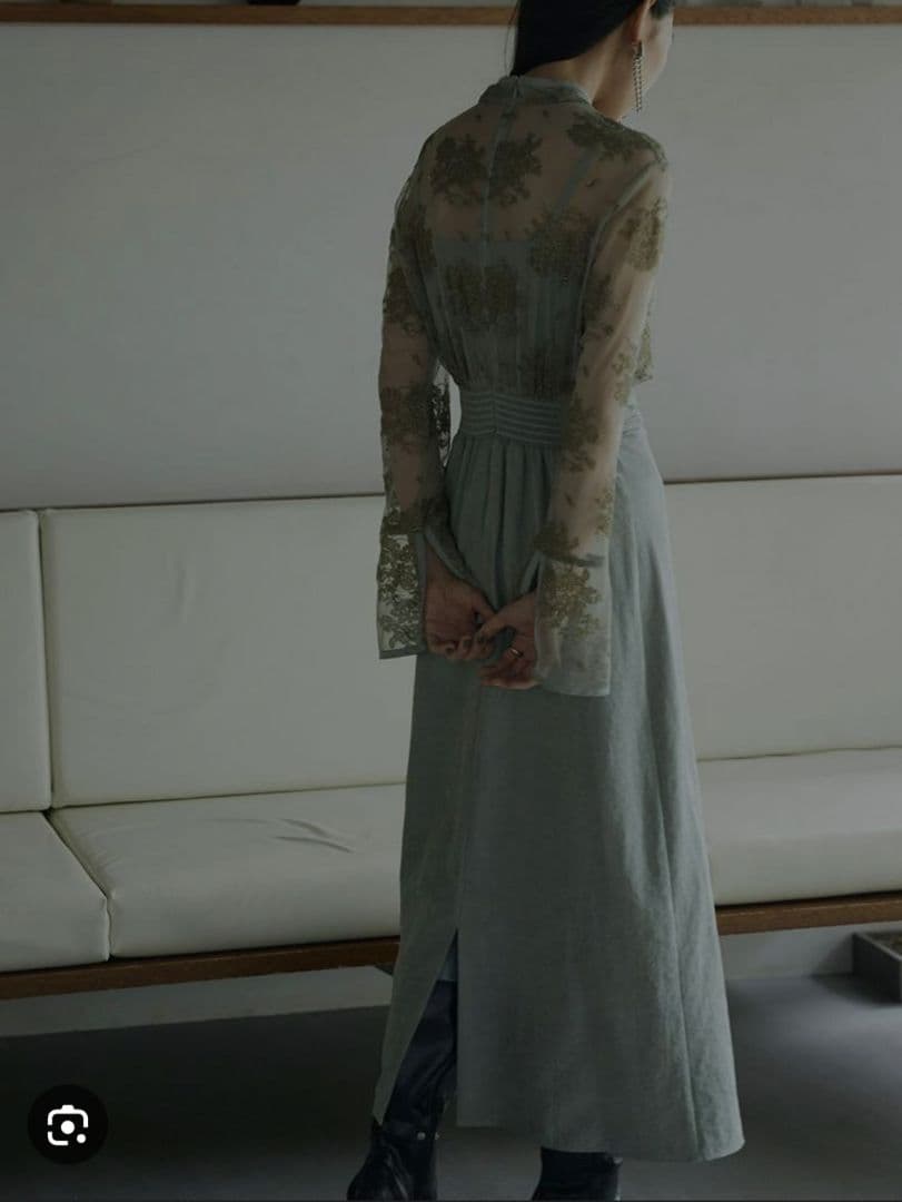 Ameri　FLOWER LACE DRESS