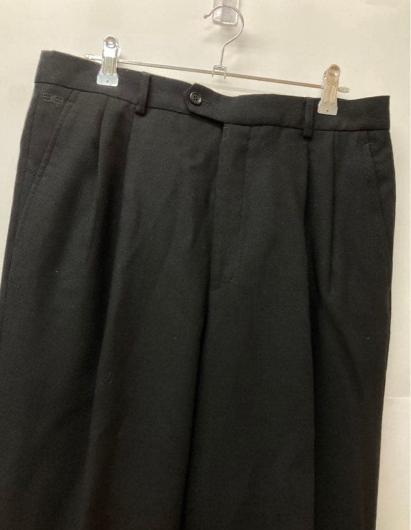 90s BALENCIAGA 黒 ウール スラックス