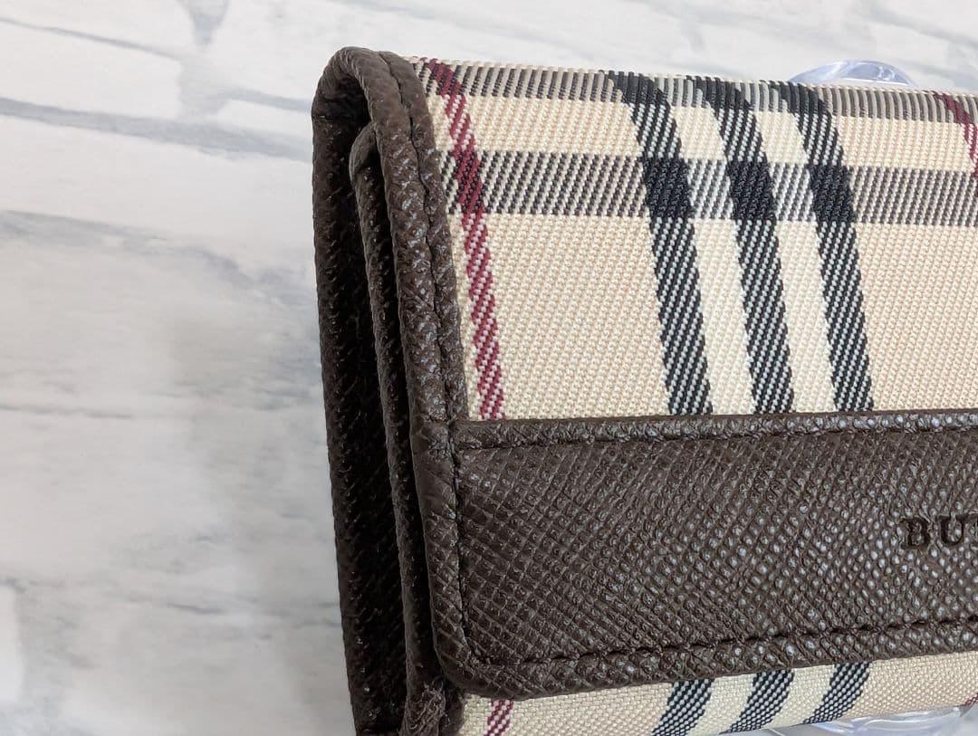 【新品未使用箱付き】BURBERRY5連キーケースノバチェックベージュ×ブラウン