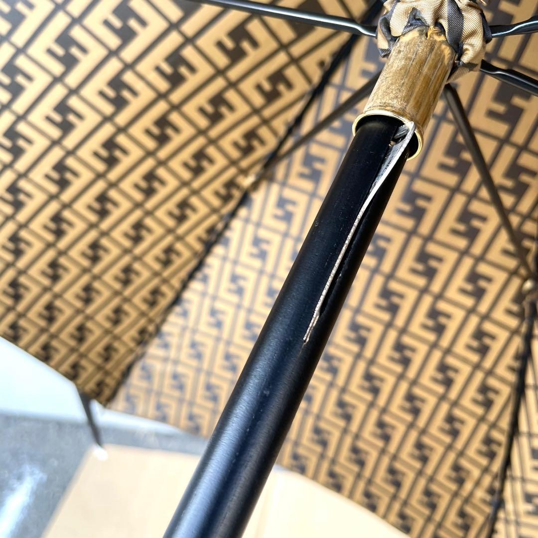 FENDI フェンディ 長傘 ズッカ柄 ブラウン